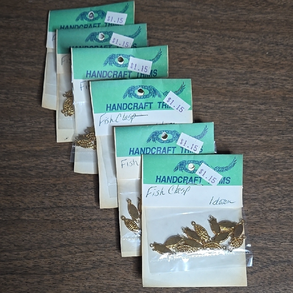 Gold Tone Fish Clasps, Jewelry Making‎ Supplies, 6 Packs, 72 Total
